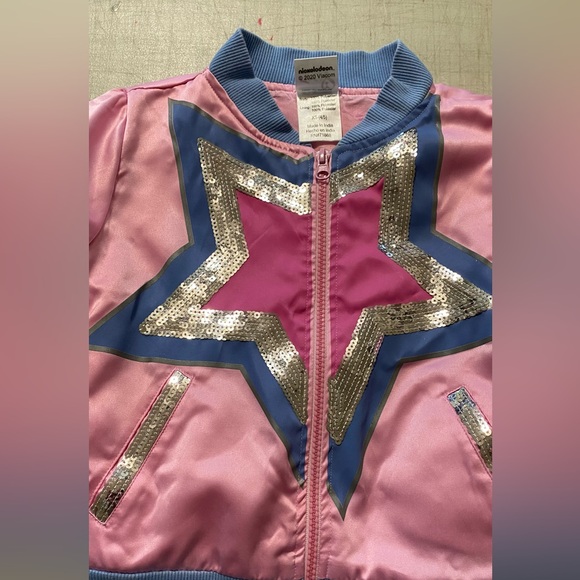Jojo Siwa Nickelodeon year 2020 girls silk jacket with sequins XS (4/5) - Picture 5 of 13